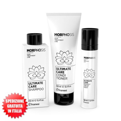 Set Ultimate Care Shampoo 250ml + Conditioner 250ml + Weekly Treatment 100ml Morphosis FRAMESI